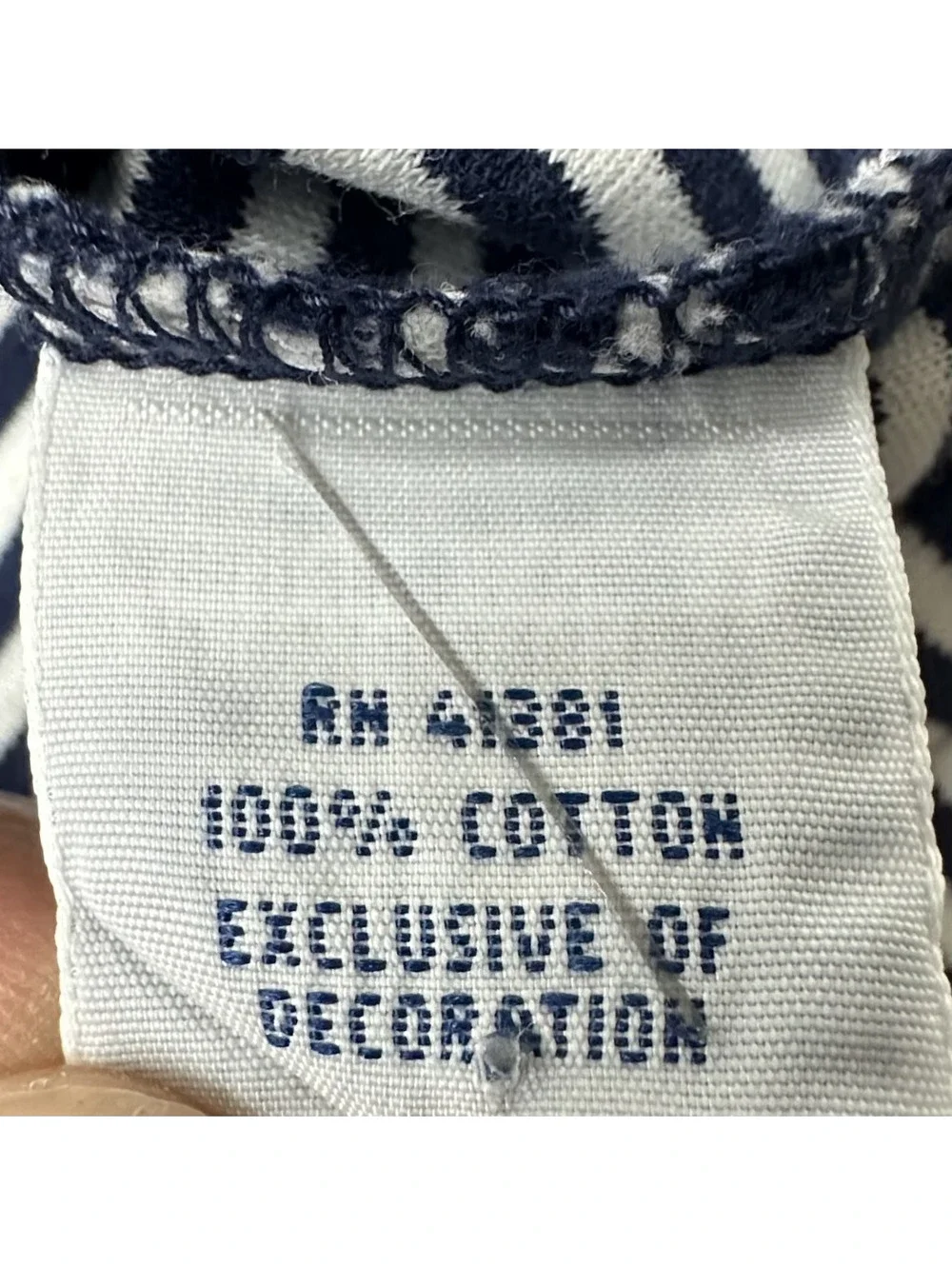 Polo Ralph Lauren Men’s XL Pima Soft Touch Navy White Striped Polo Shirt